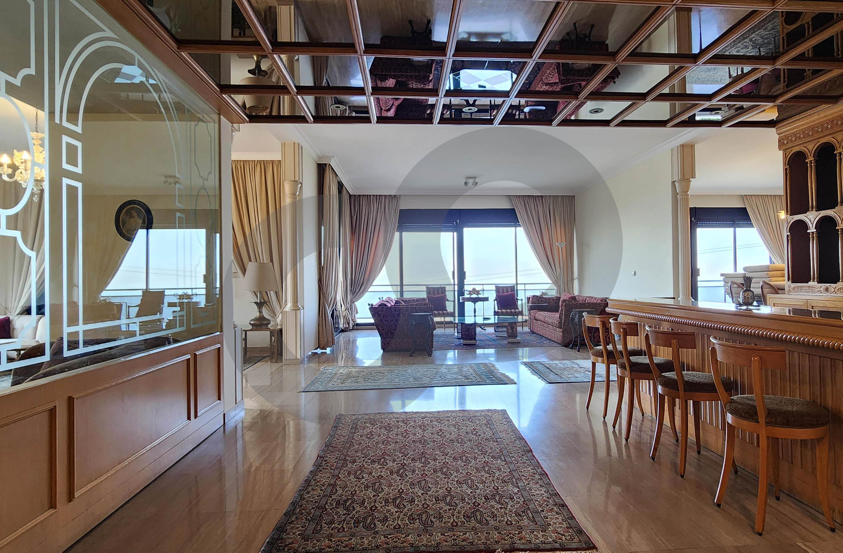Panoramic sea view, pool, 3 parking, gym, Rabieh — الصورة 3