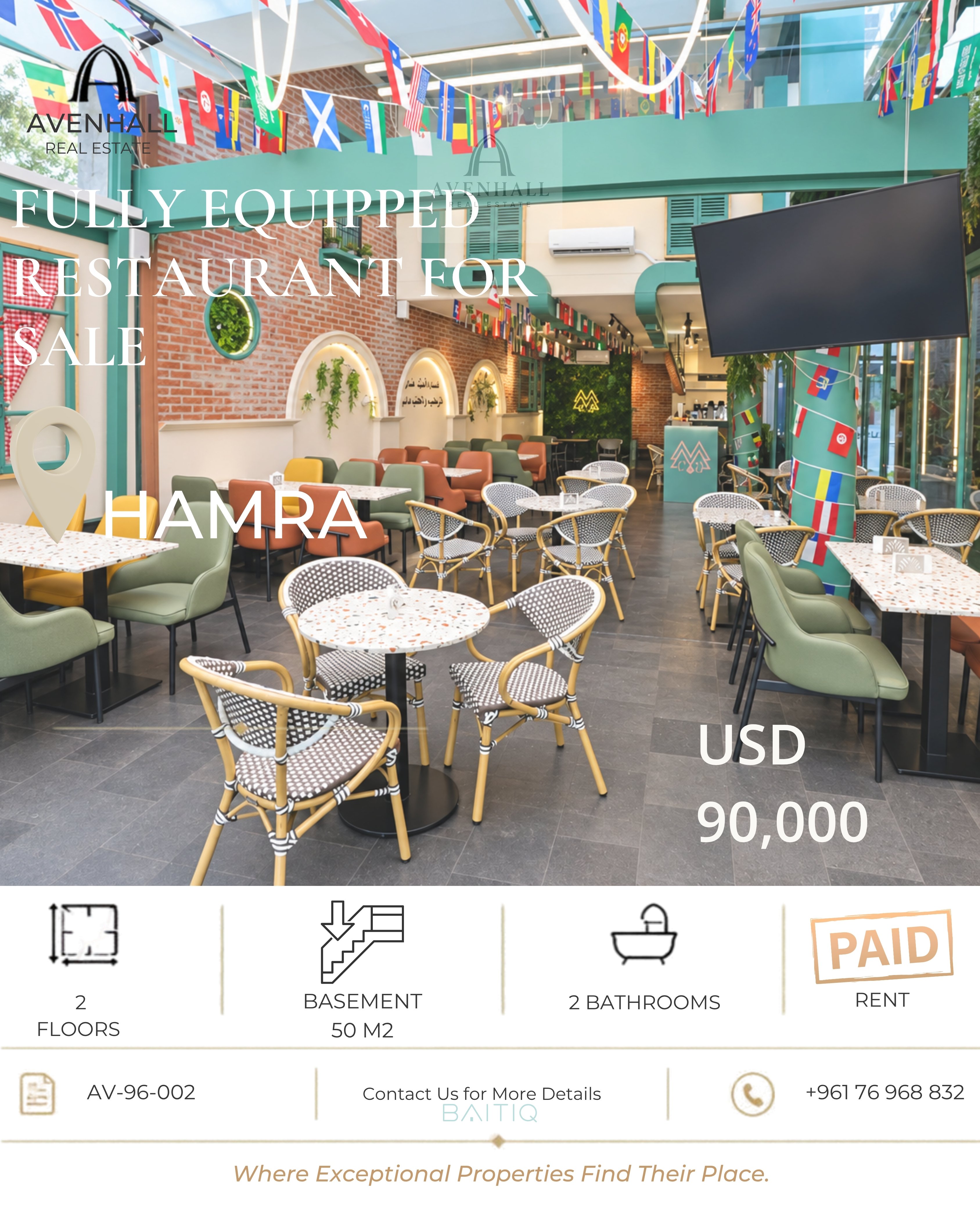 Fully Equipped Restaurant for sale - مطعم مجهز بالكامل للبيع