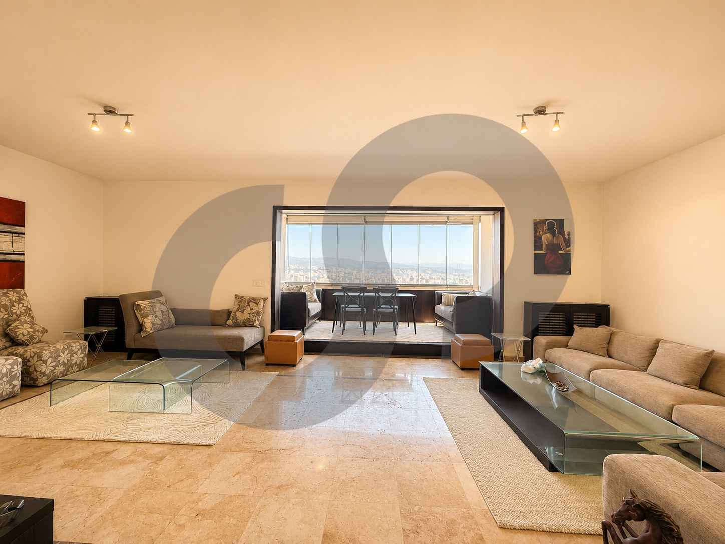 RENT/BREATHTAKING OPEN VIEWS/24/7 security/ fully furnished/ACHRAFIEH,BEIRUT — photo 2