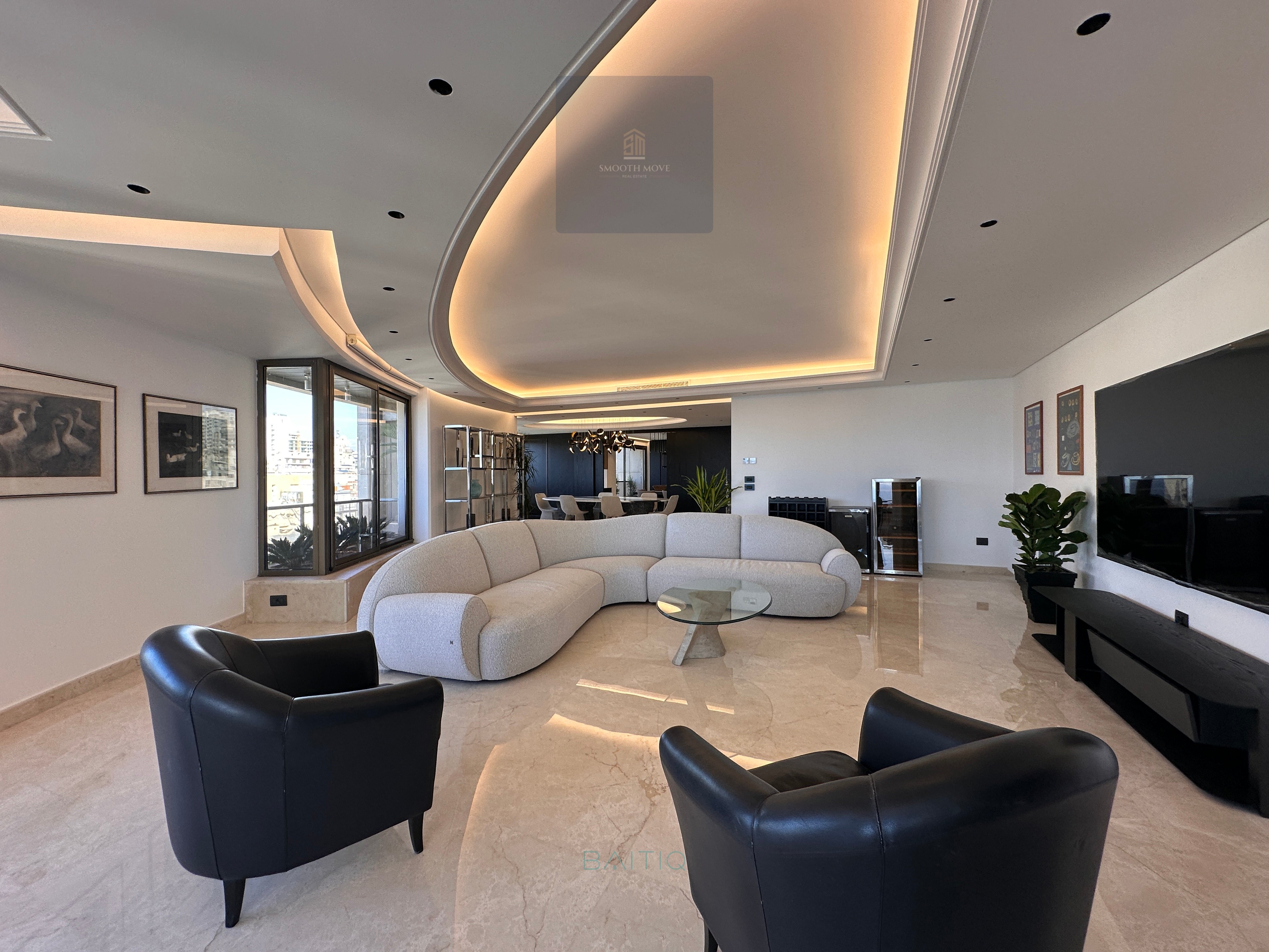Stunning Furnished Apartment with Seaview for Rent or Sale in Rawche, Beirut — الصورة 15