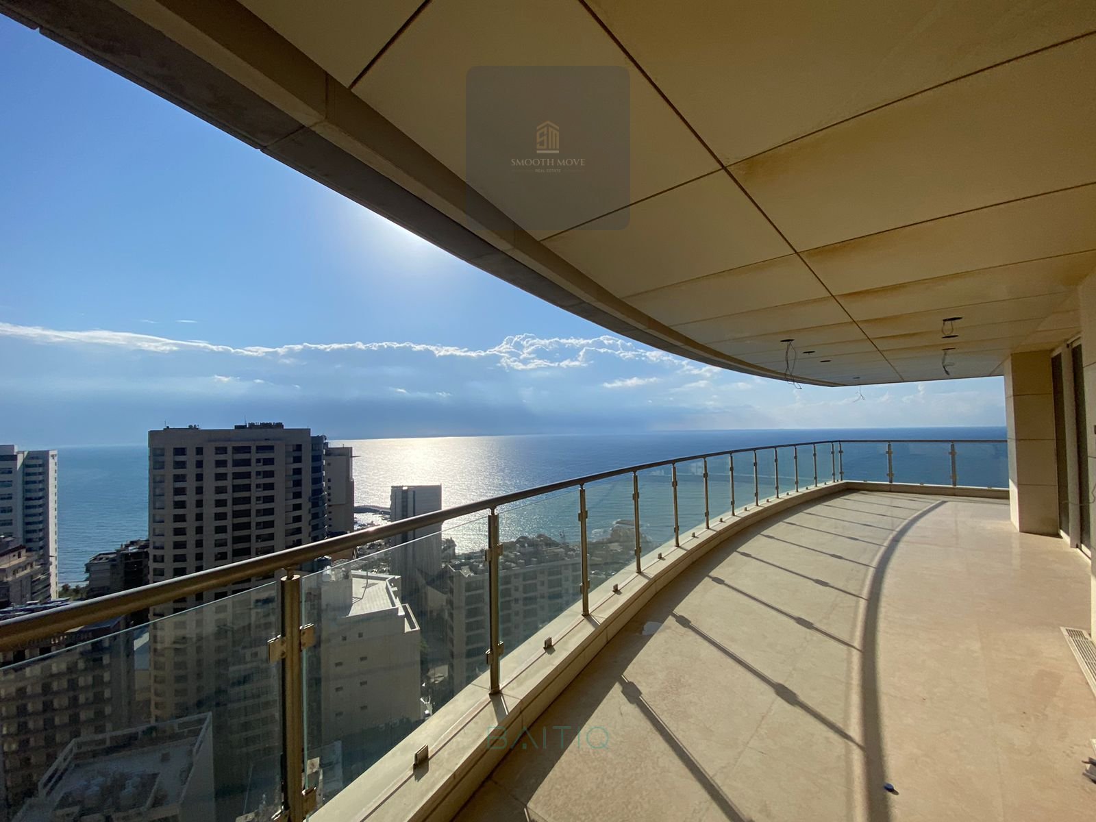 Luxury High-Floor Seaview Apartment for Rent in Rawche, Beirut