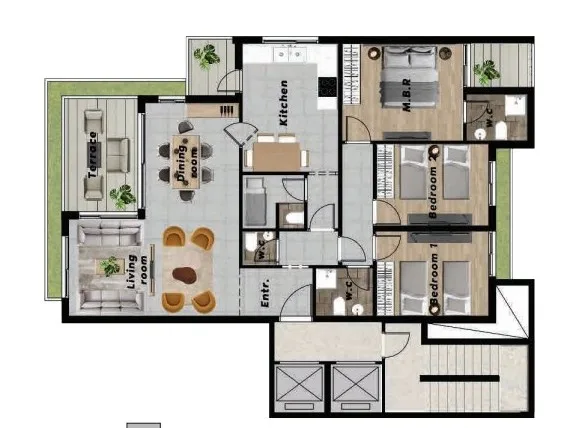 Apartment for Sale in Adliyeh, Beirut, Lebanon — الصورة 2