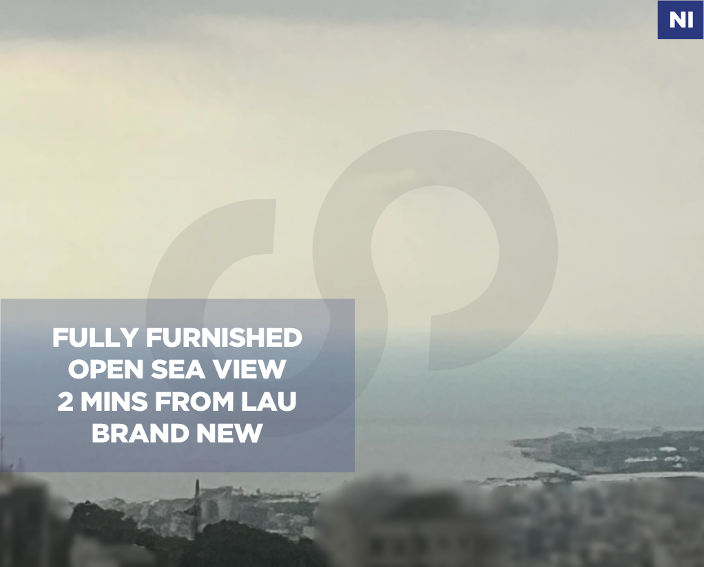 Rental/full furnished/open sea view/brand new/BLAT-JBEIL