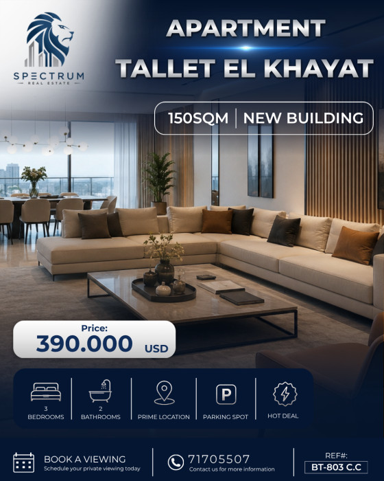 Apartment For Sale In Tallet El Khayat