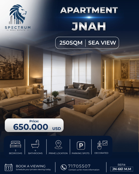 Apartment For Sale In Jnah