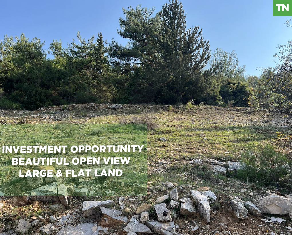 Land for Sale in Ejbea – Ehden | 4,500 SQM | 25/50 Zoning + Forestry | Flat Land with Beautiful View