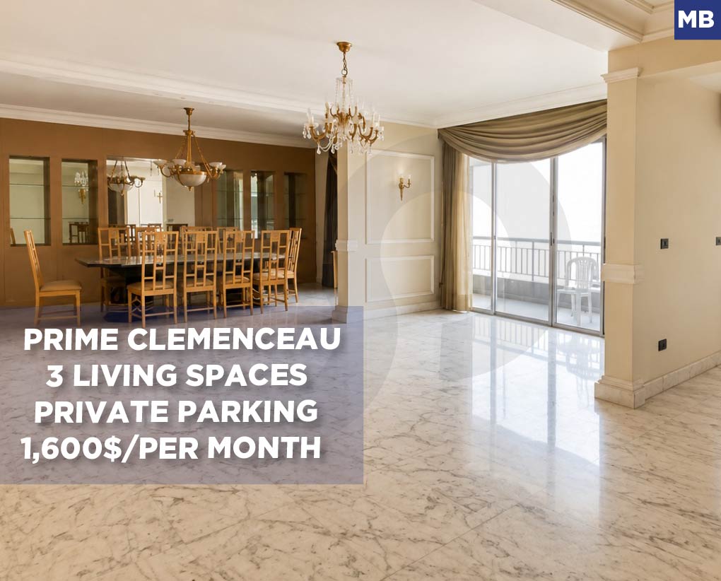 SPACIOUS RENTAL DEAL/PRIME LOCATION/Clemenceau,BEIRUT