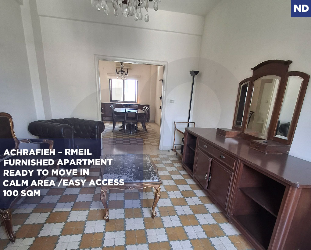 3 Months in Advance/furnished/easy access/spacious /achrafieh,beirut — الصورة 1