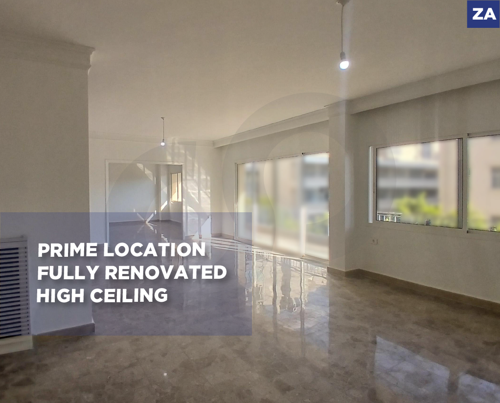 Apartment For Rent/Prime location/Fully Renovated/High Ceiling/BADARO-BEIRUT