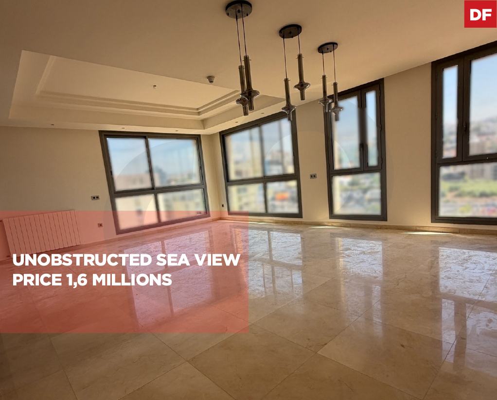 A spacious 320 sqm apartment/Luxurious/Fully unobstructed sea view/DBAYE-METN — الصورة 1