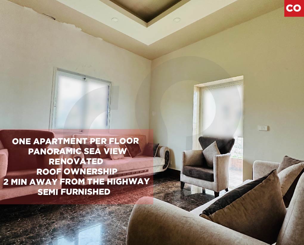 parking, 5 balconies, sea view, renovated, Aamchit