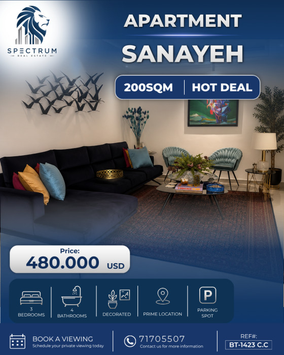 Apartment For Sale In Sanayeh