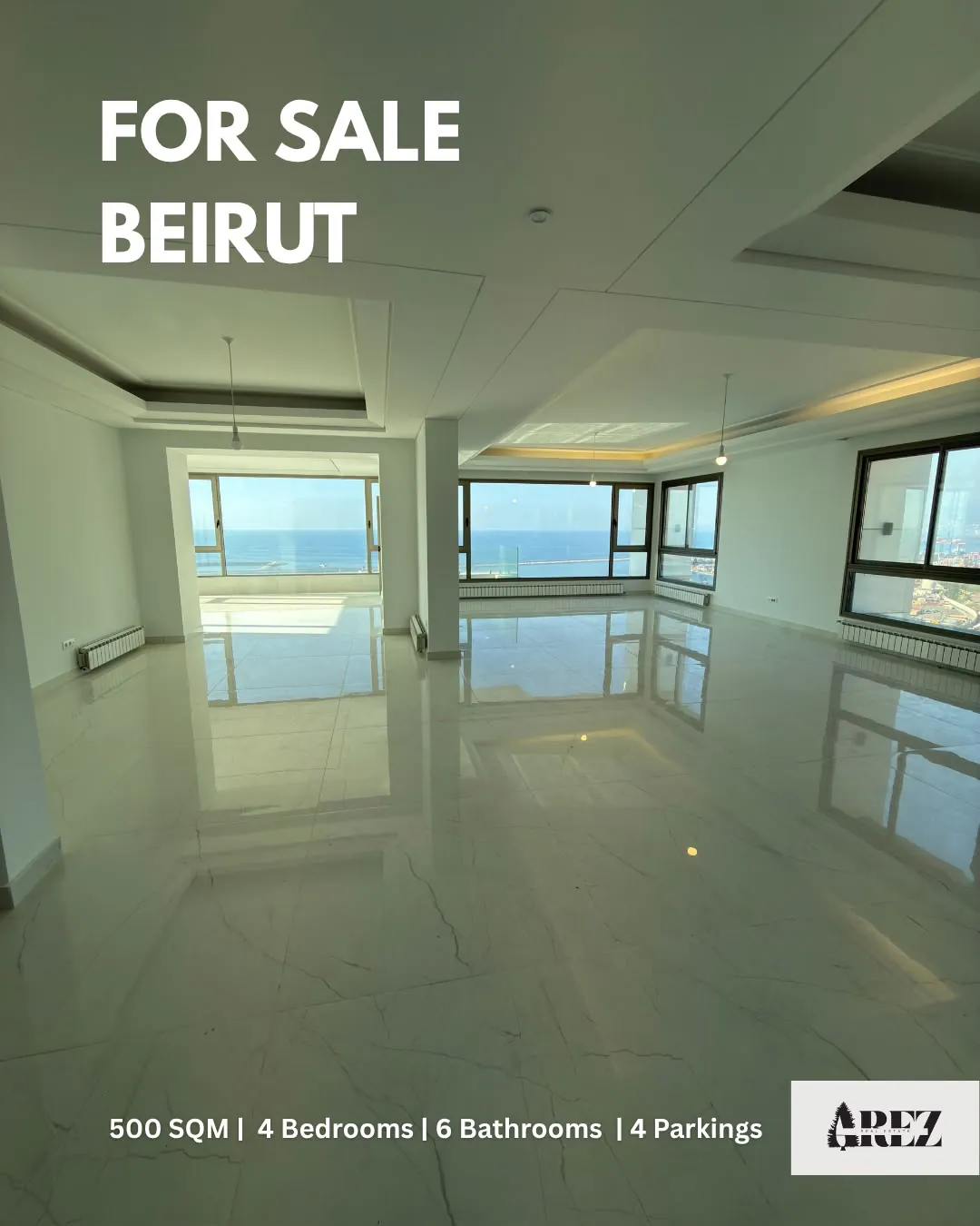 Luxury Sea View Apartment for Sale in Mar Mikhael, Beirut Port