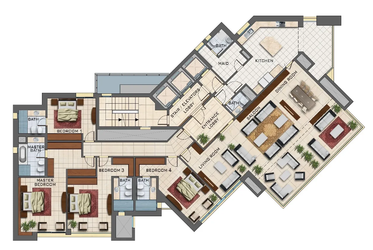 Luxury Apartment for Sale – Raoucheh, Beirut — photo 2