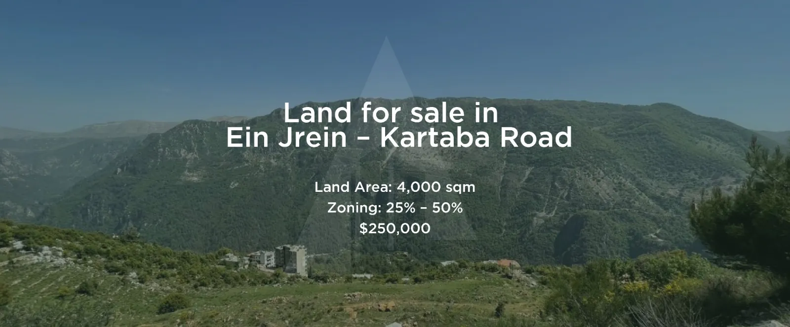 Land for Sale in Ein Jrein – Kartaba Road