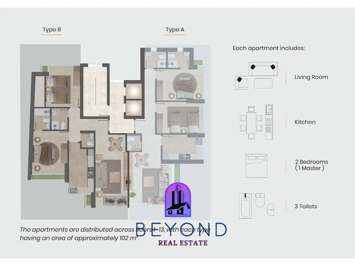 Achrafieh Tower Apartments — الصورة 2