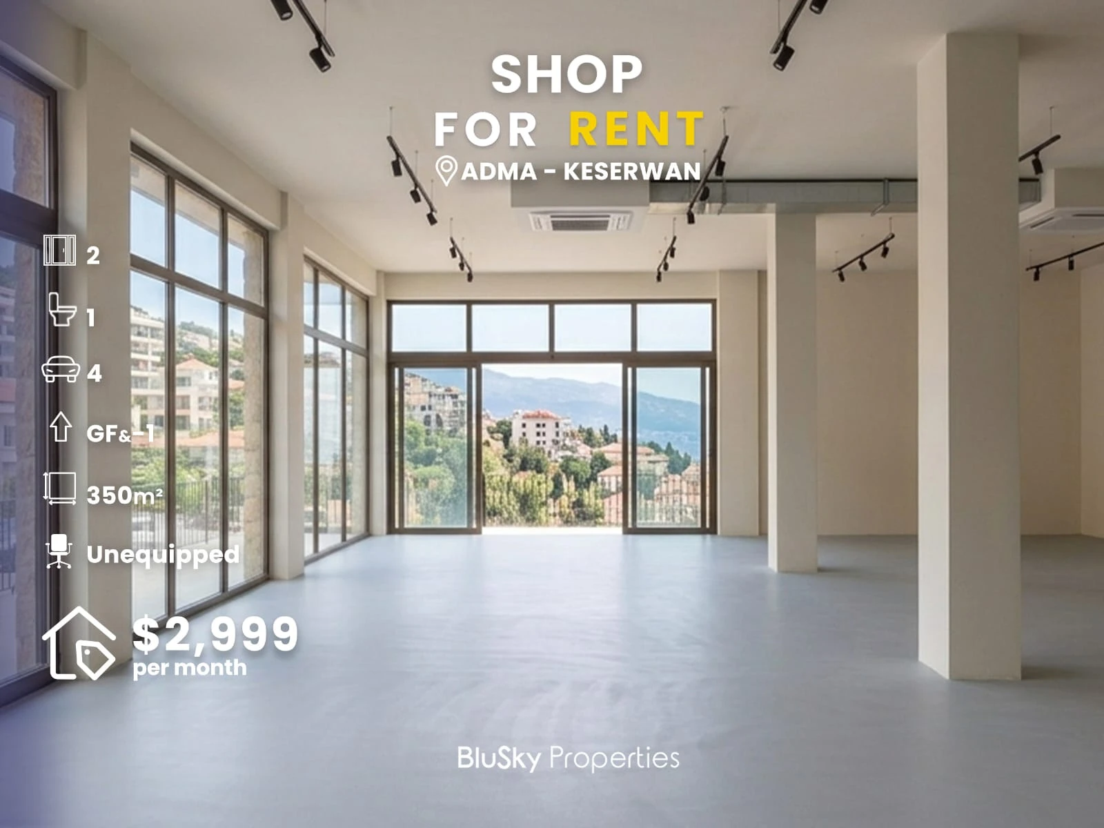 Shop 350m² for Rent in Adma