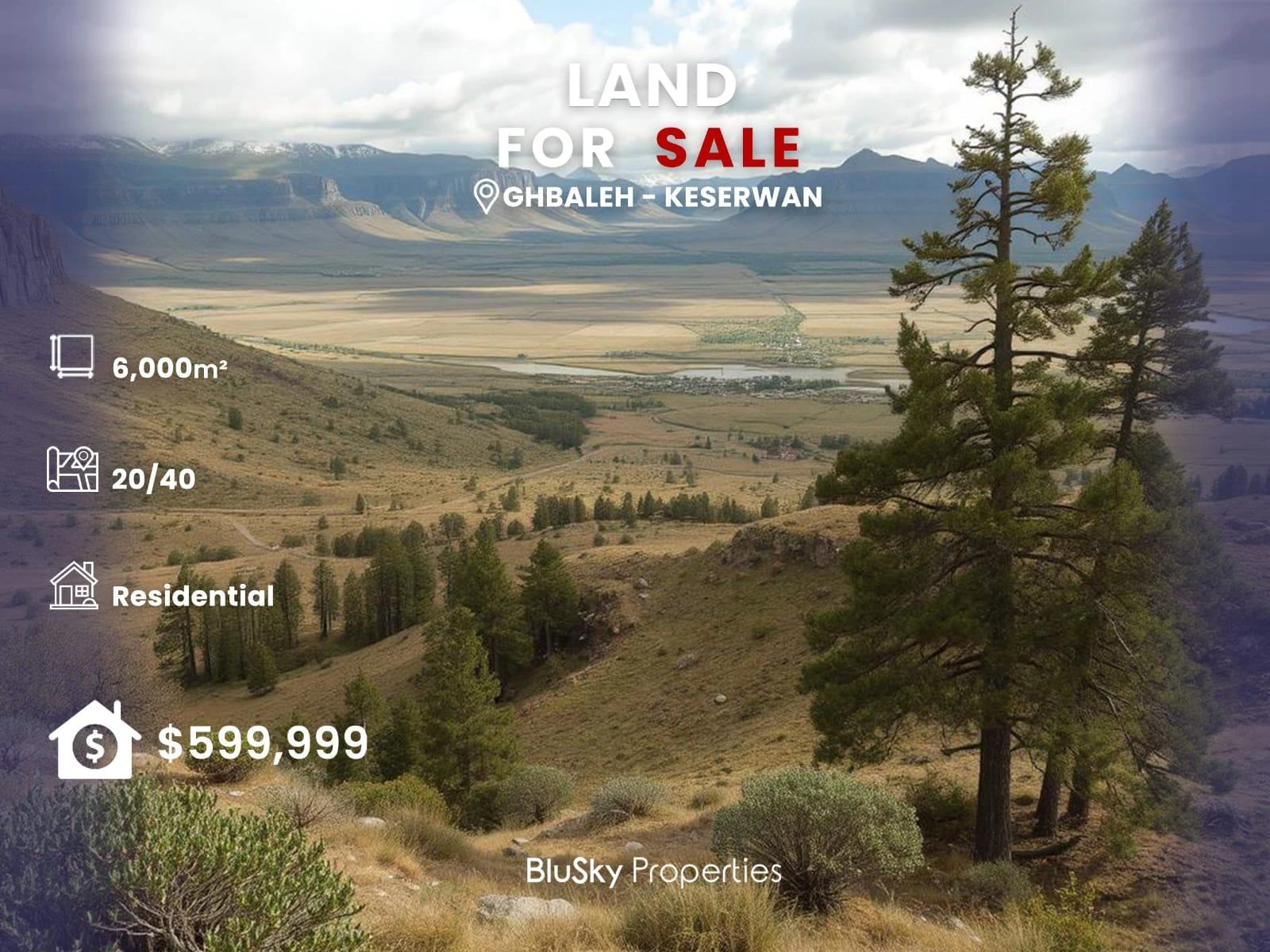 Land 6,000m² for Sale in Ghbele