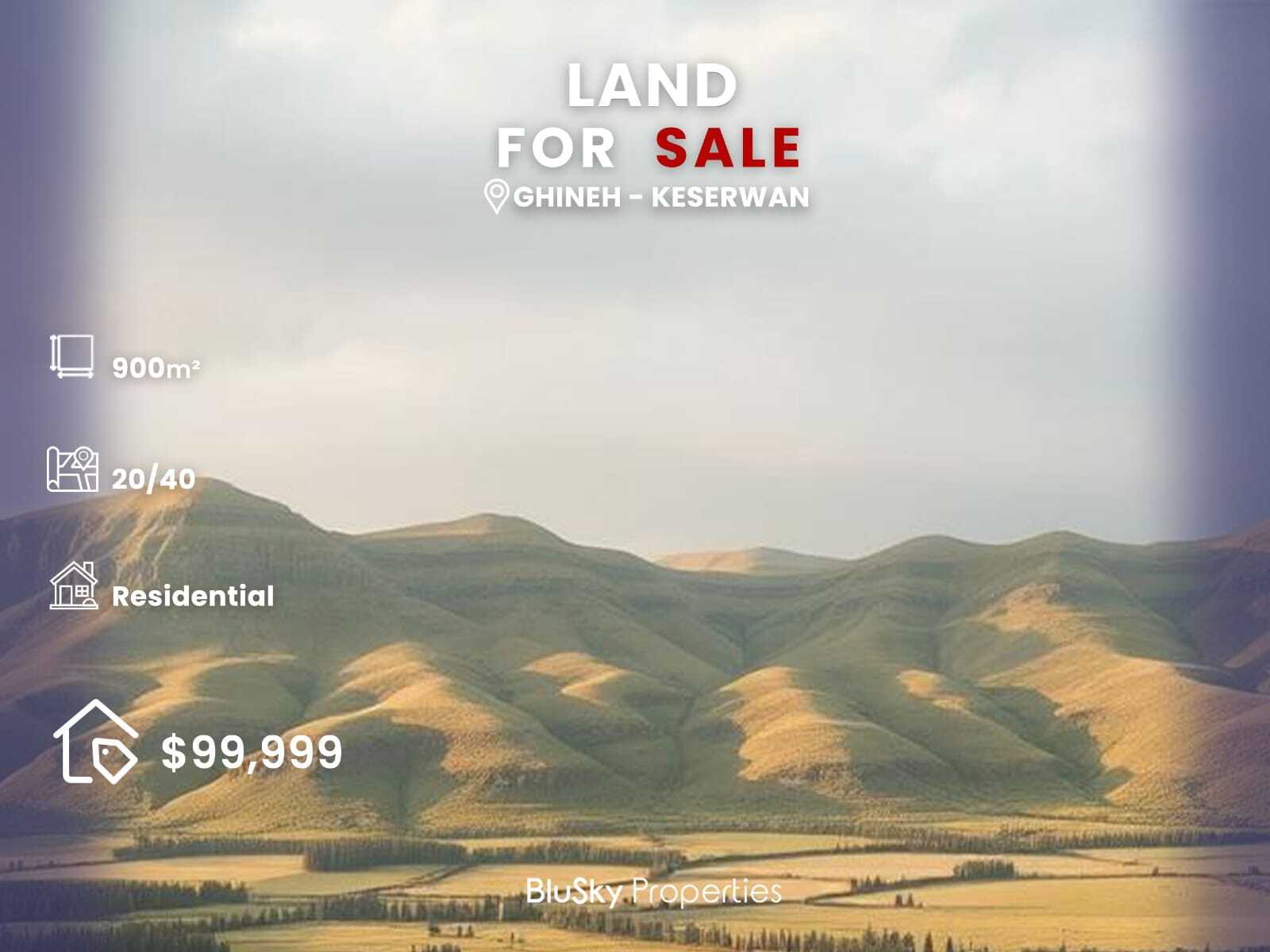 Land 900m² for Sale in Ghine