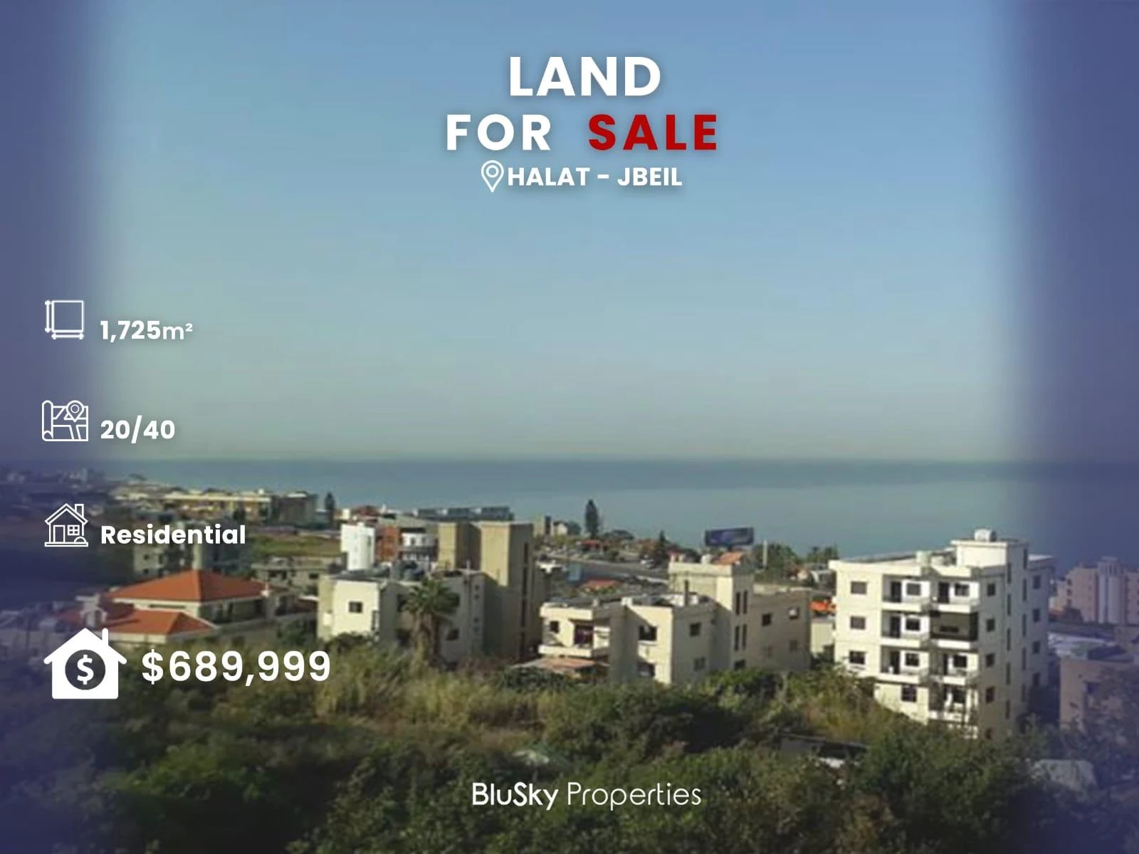Land 1,725m² for Sale in Halat