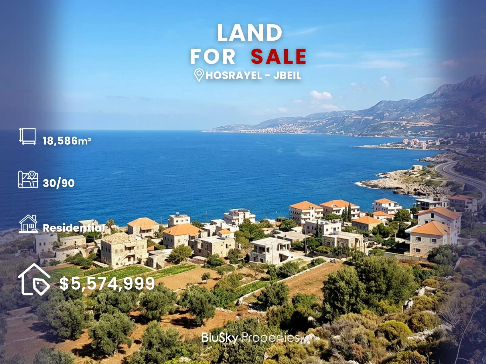 Land 18,586m² for Sale in Hosrayel