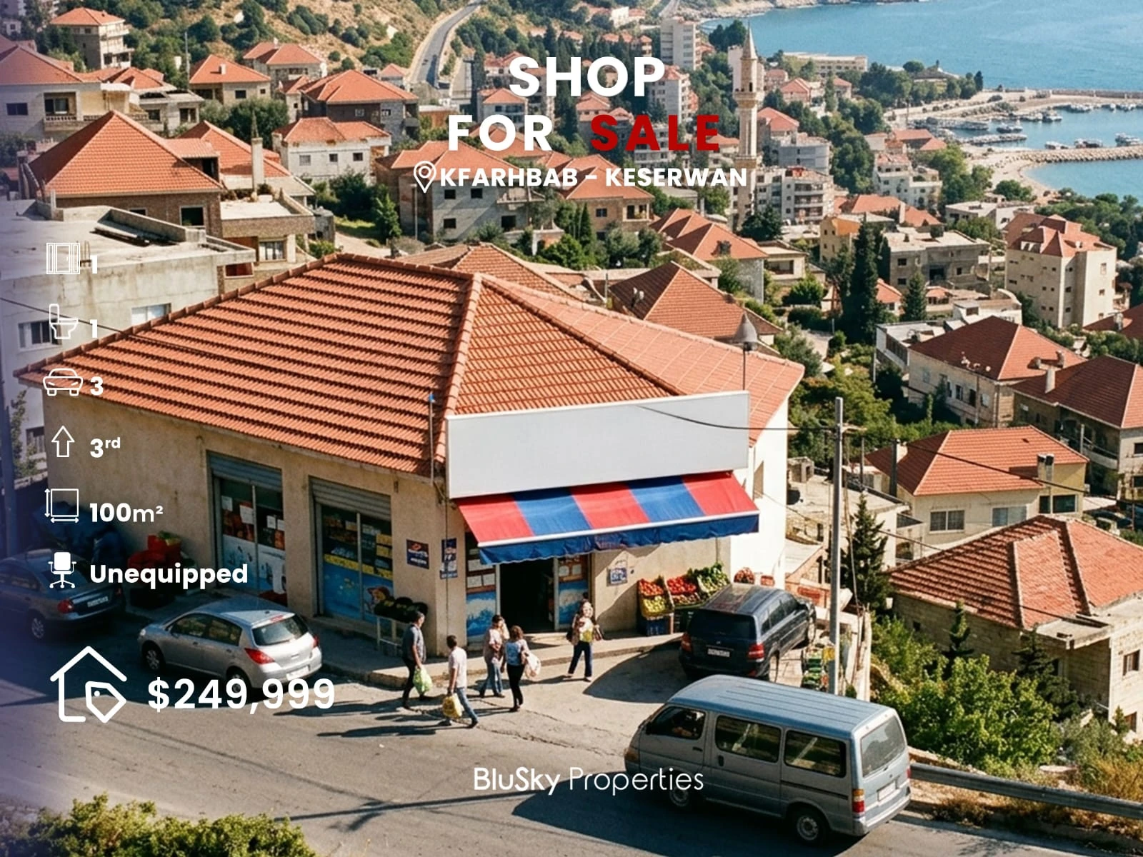 Shop 100m² for Sale in Kfarhbab