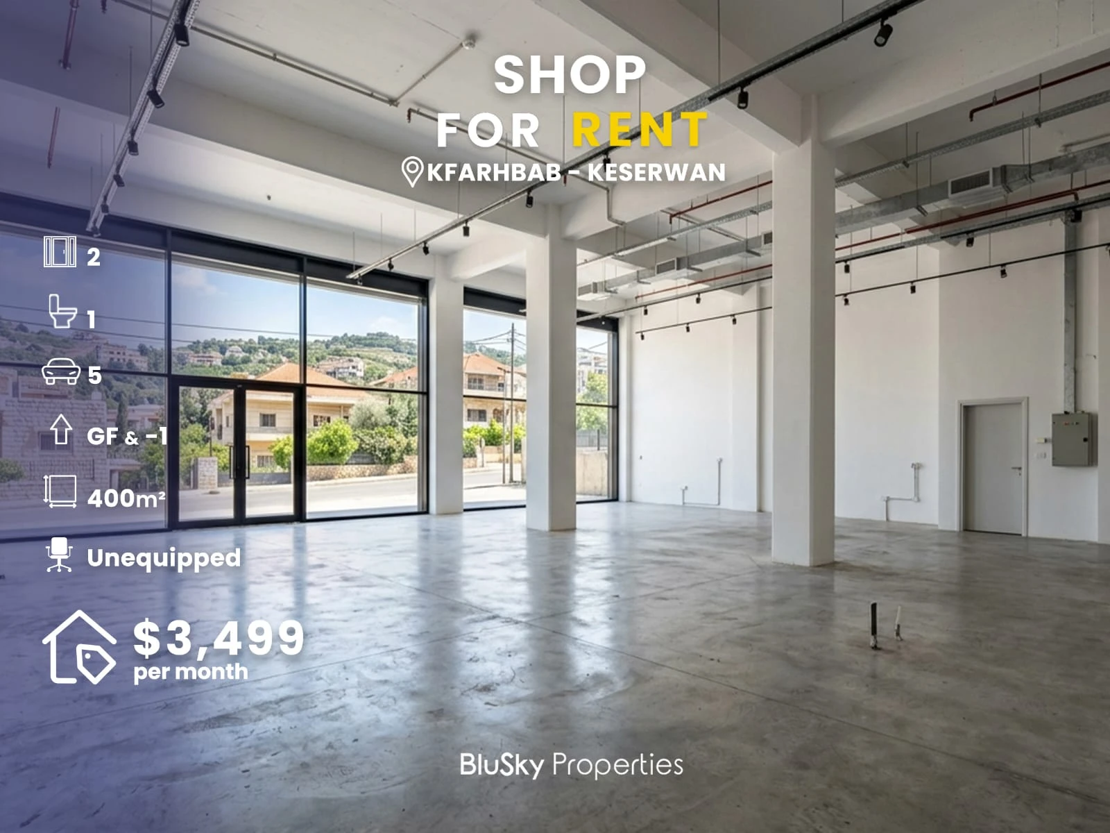Shop 400m² for Rent in Kfarhbab — photo 1