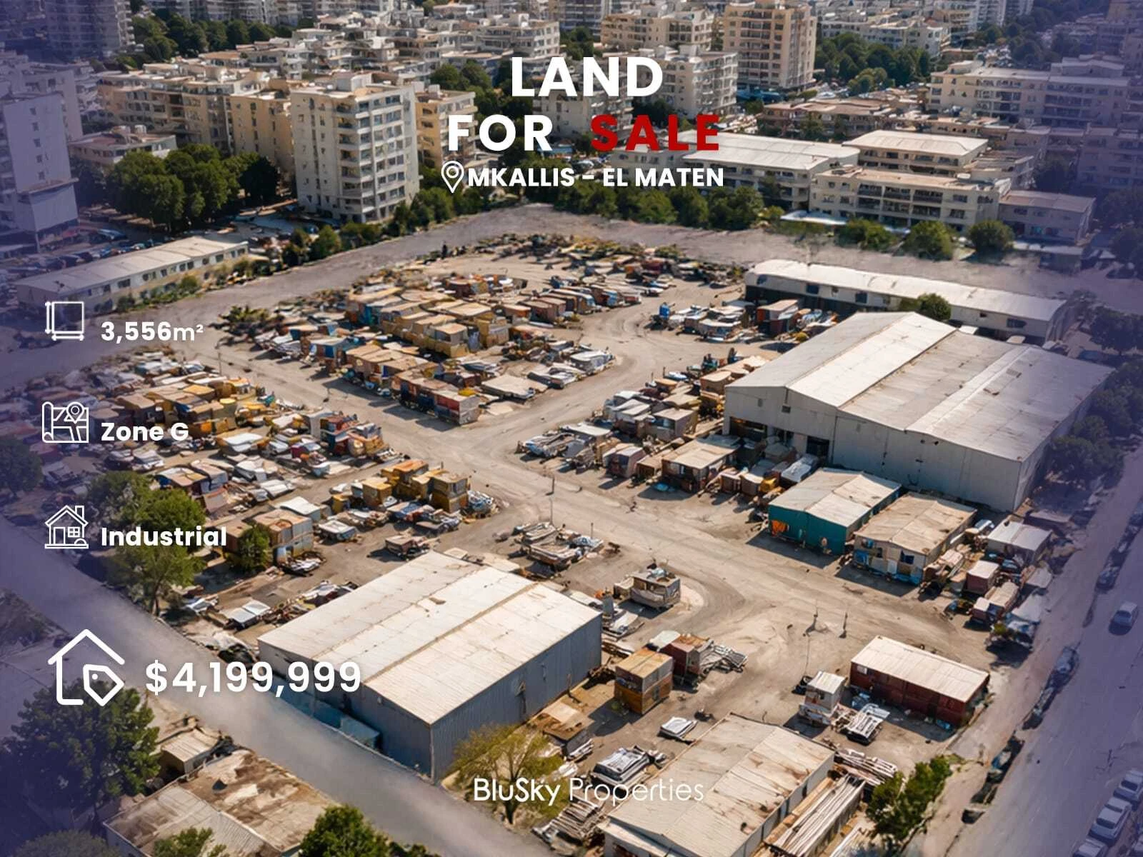 Land 3,556m² for Sale in Mkalles