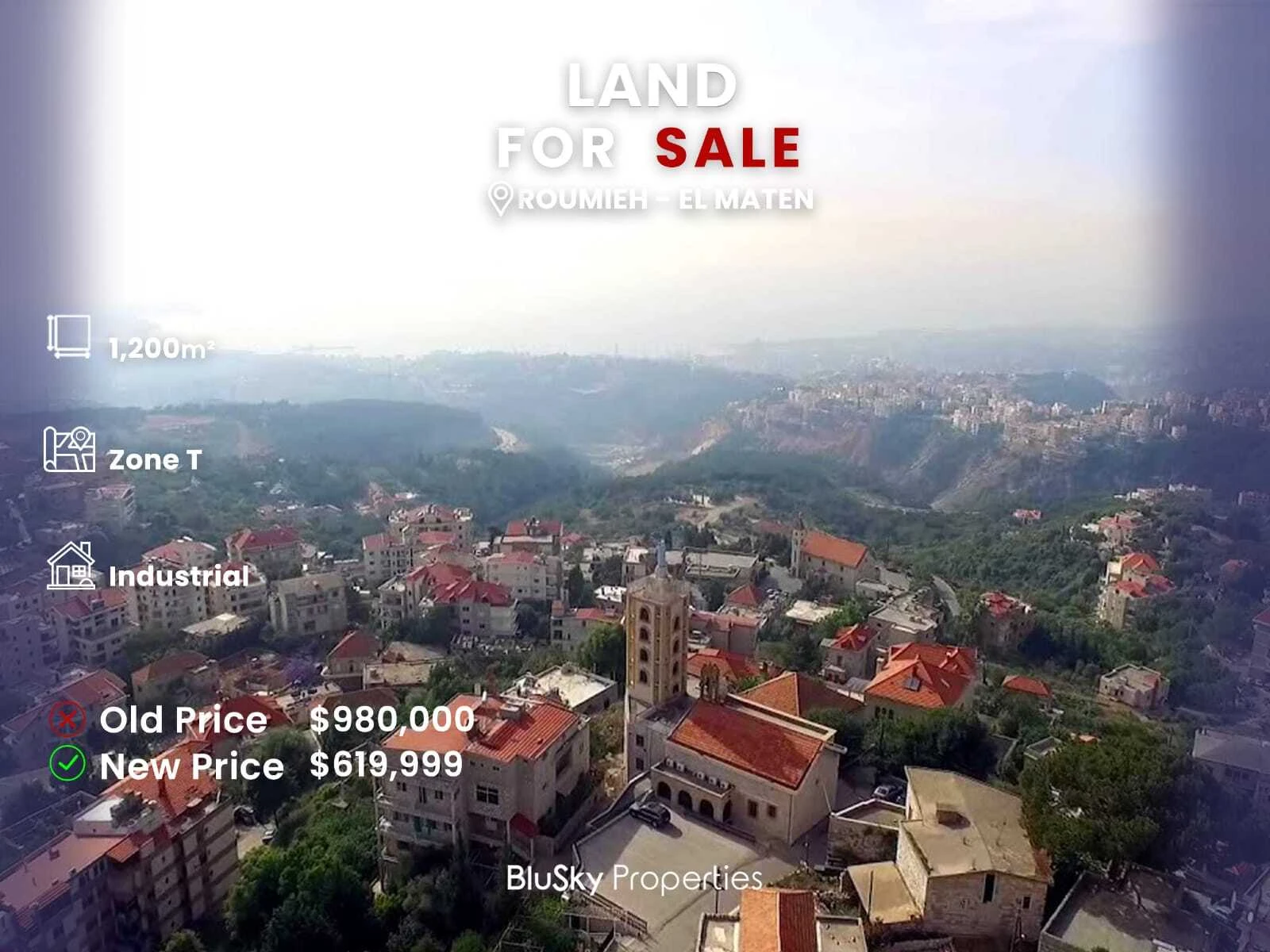 Land 1,200m² for Sale in Roumieh