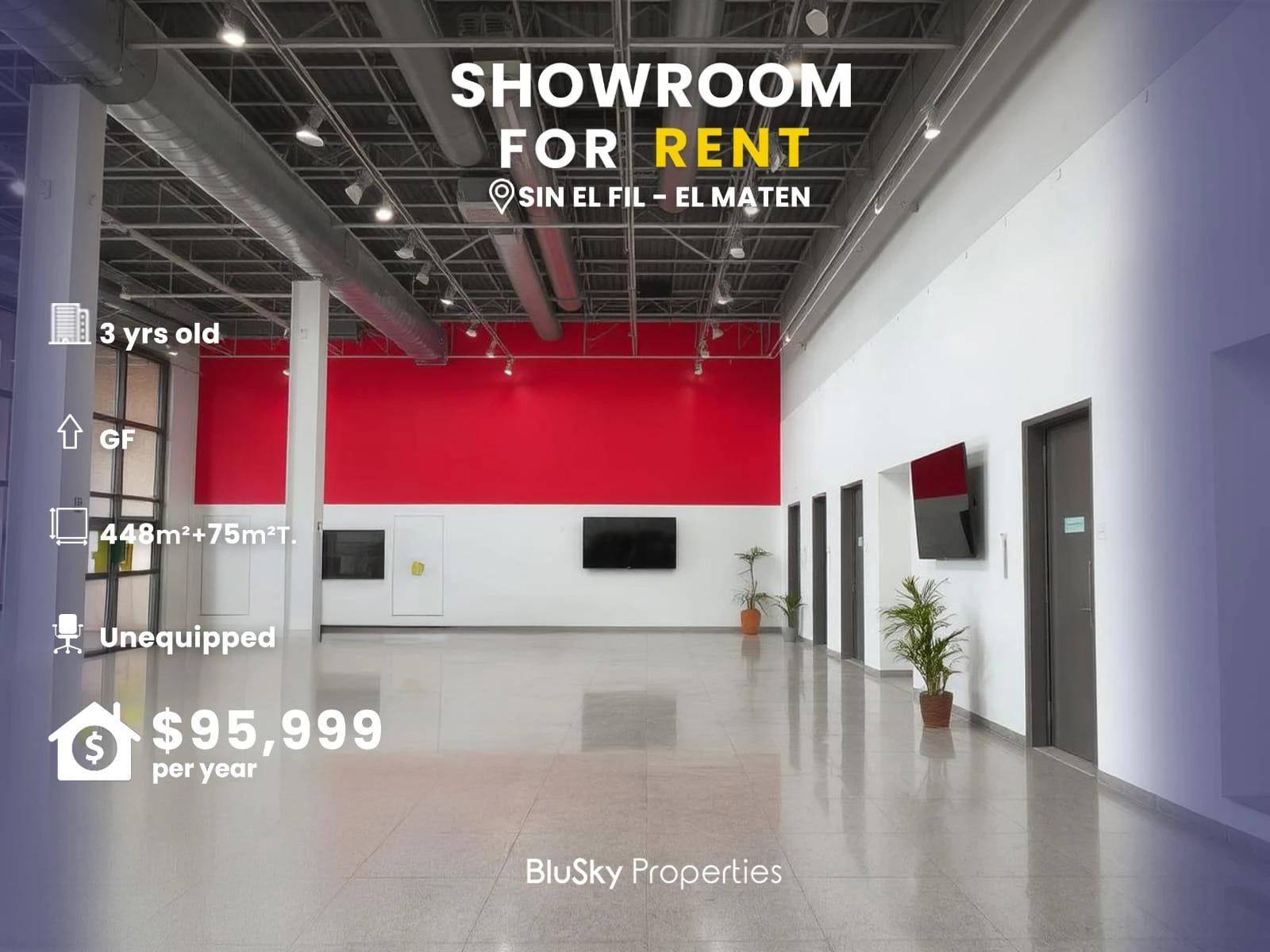 Showroom 448m² Terrace for Rent in Sin El Fil — photo 1