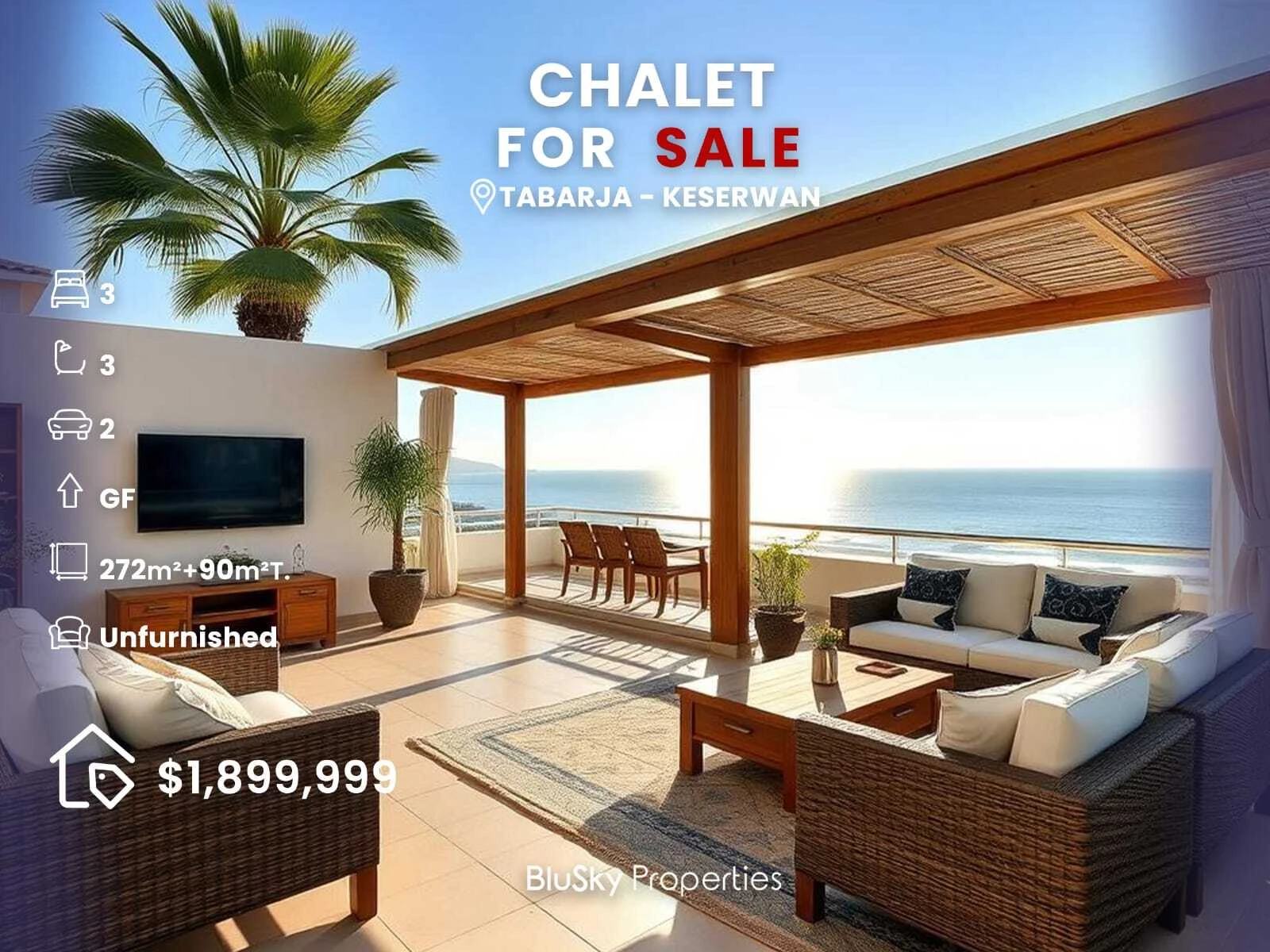 Apartment 272m² Terrace for Sale in Tabarja