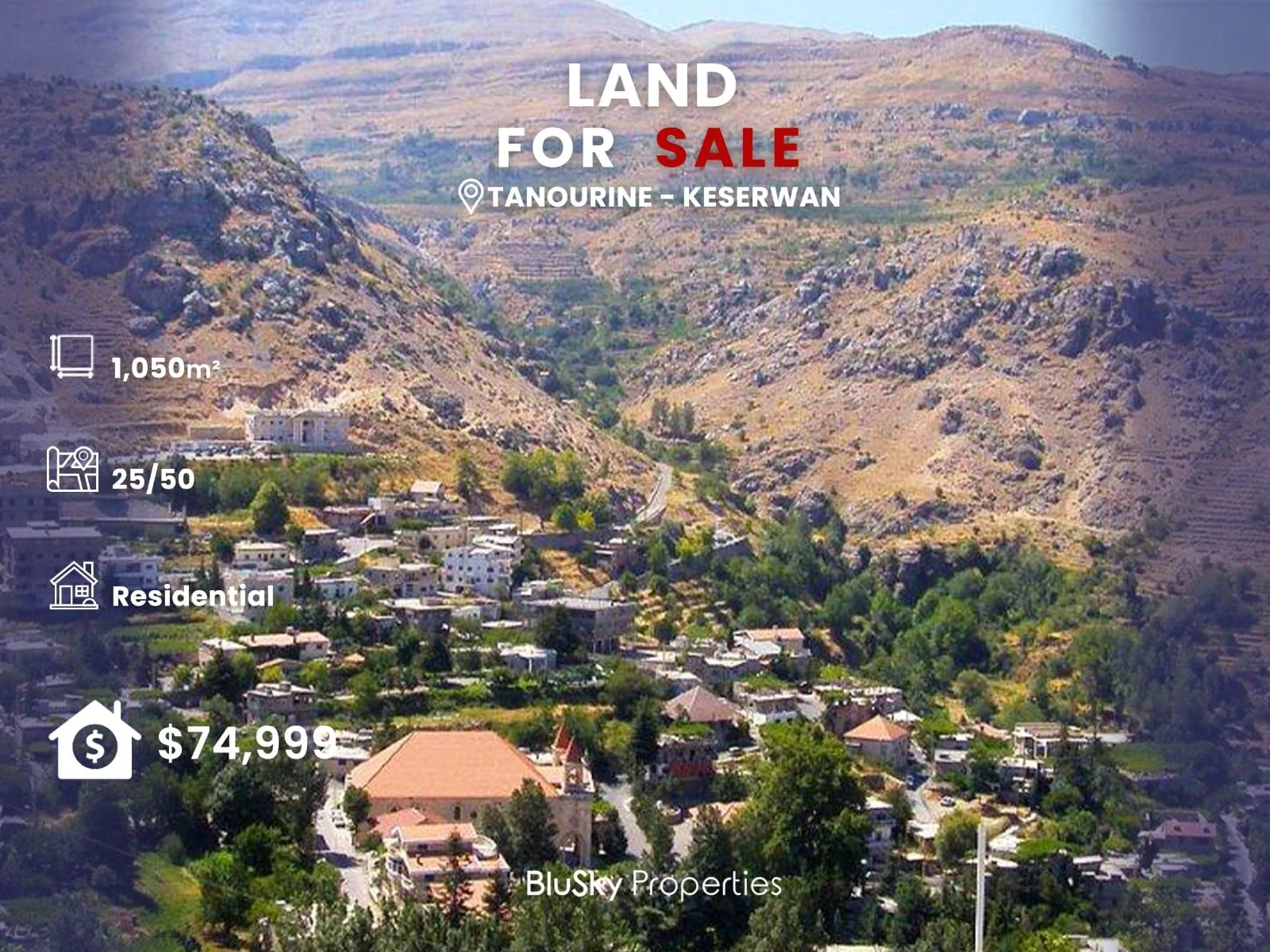 Land 1,050m² for Sale in Tanourine