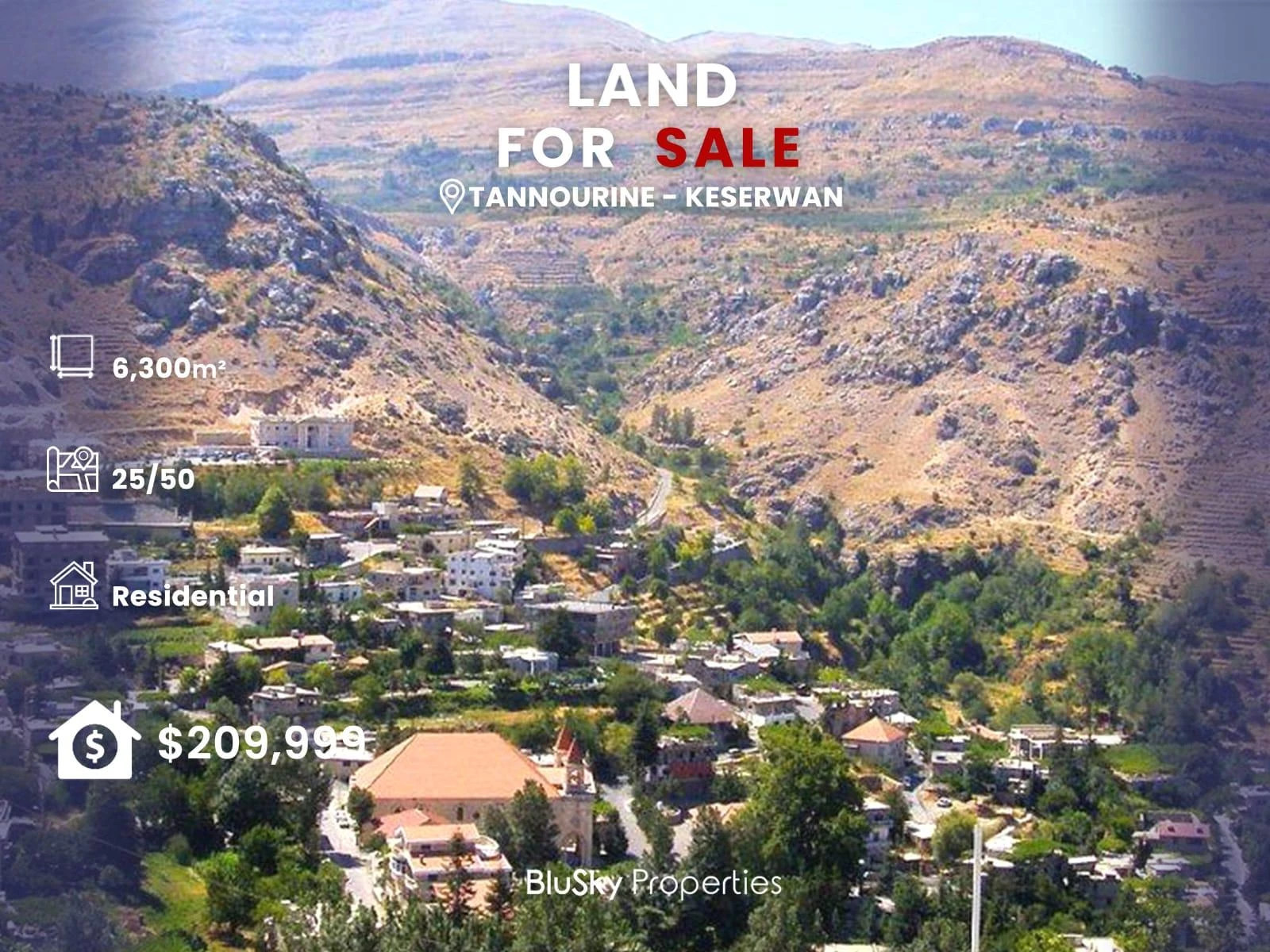 Land 6,300m² for Sale in Tanourine