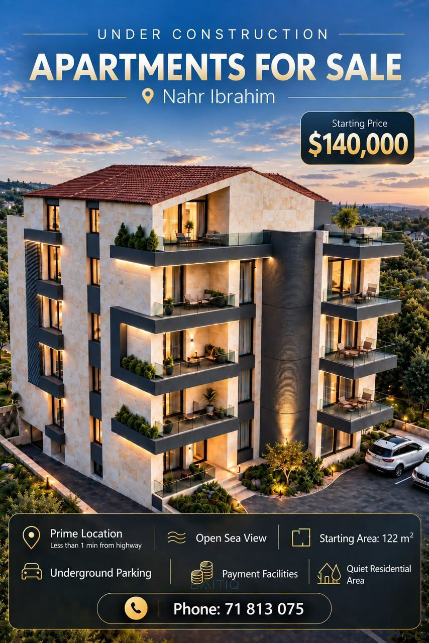 Luxury Apartment in Nahr Ibrahim