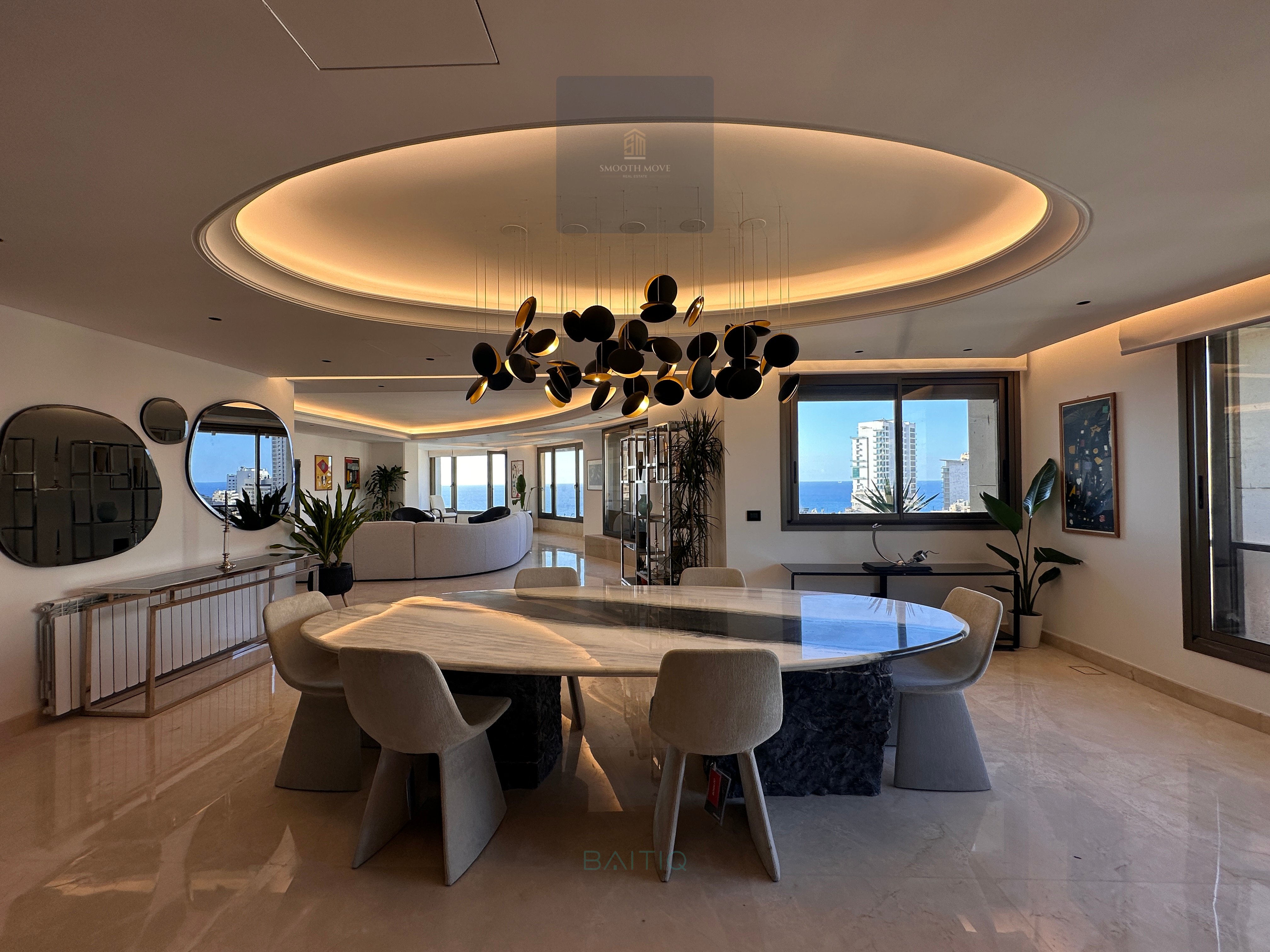 Stunning Furnished Apartment with Seaview for Rent or Sale in Rawche, Beirut — الصورة 6