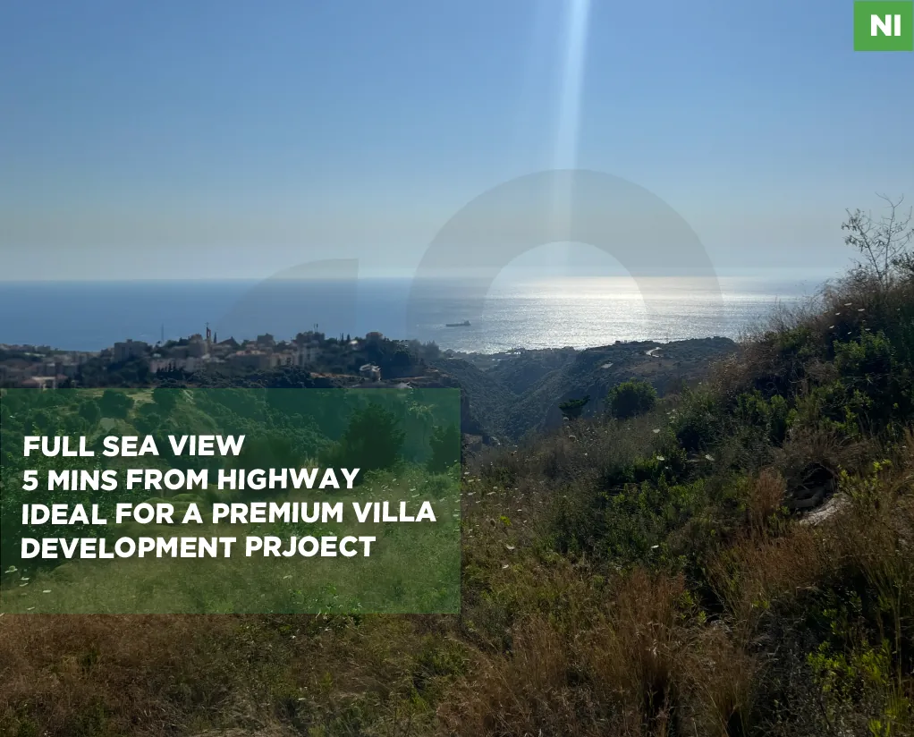 Land for sale/ 5 mins away from highway/ full sea view/EDDEH-JBEIL