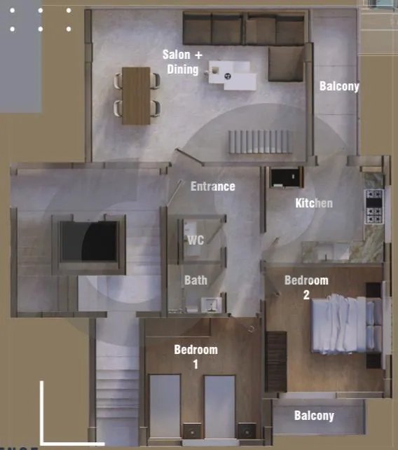 30% Down Payment/UNDER CONSTRUCTION PROJECT IN Bayader Aaramoun,ALEY — الصورة 3