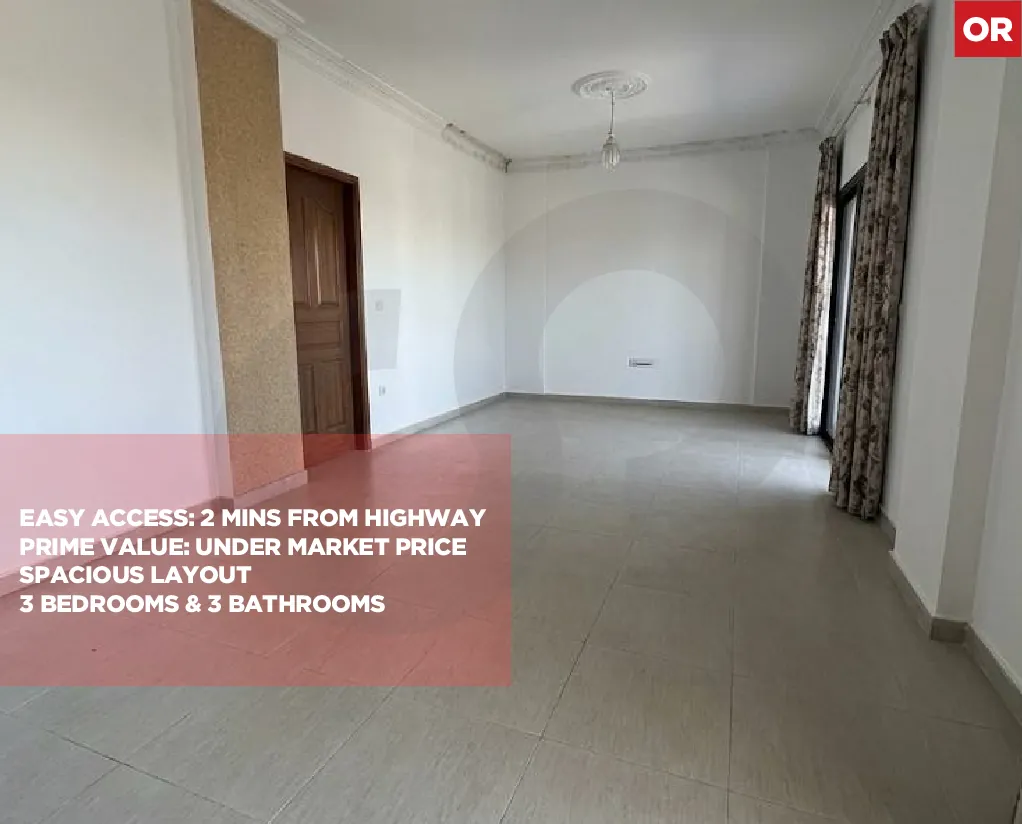 Apartment for sale/ Prime Location/Easy Access/2 Mins from Highway/DAWHET AARAMOUN-ALEY
