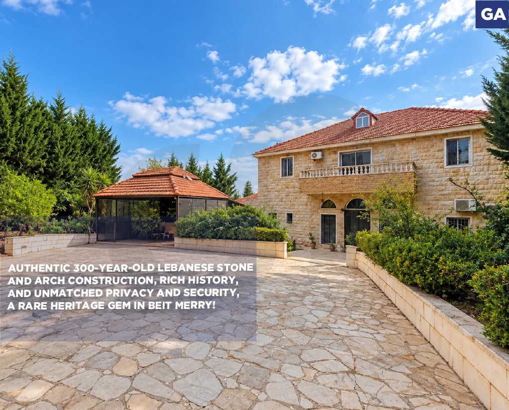 300-Year-Old Traditional Lebanese Villa for rent/Prime location/BEIT MERY-METN