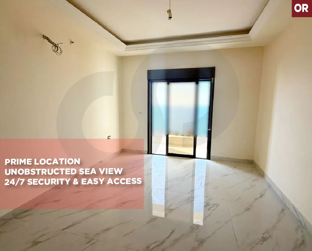 Spacious 180m2/Unobstructed Sea View/peaceful location/Dawhat el hoss,aley
