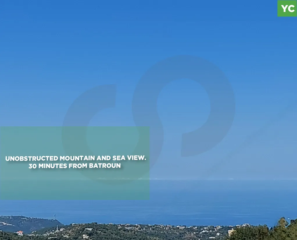 Exceptional Land for Sale/unobstructed mountain and sea view/suitable for investment/MEHMARSH-BATROUN