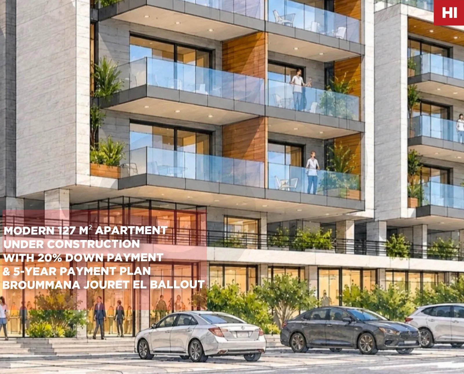 Under Construction with 20% Down Payment & 5-Year Payment Plan/Broummana Jouret El Ballout,METN