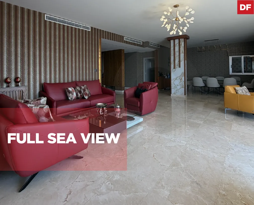 Apartment For Sale/Prime location/full sea view/fully decorated And Renovated/RABIEH-METN