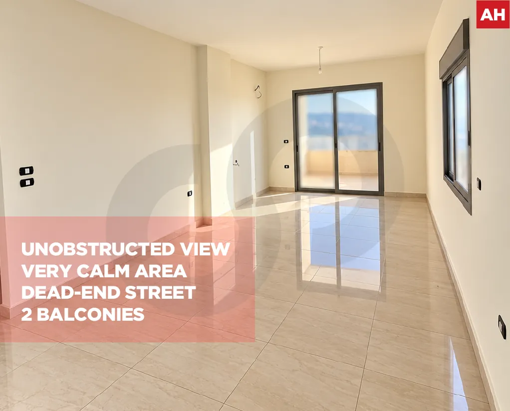 Apartment for sale/Unobstructed View/Very Calm Area/MANSOURIEH-METN