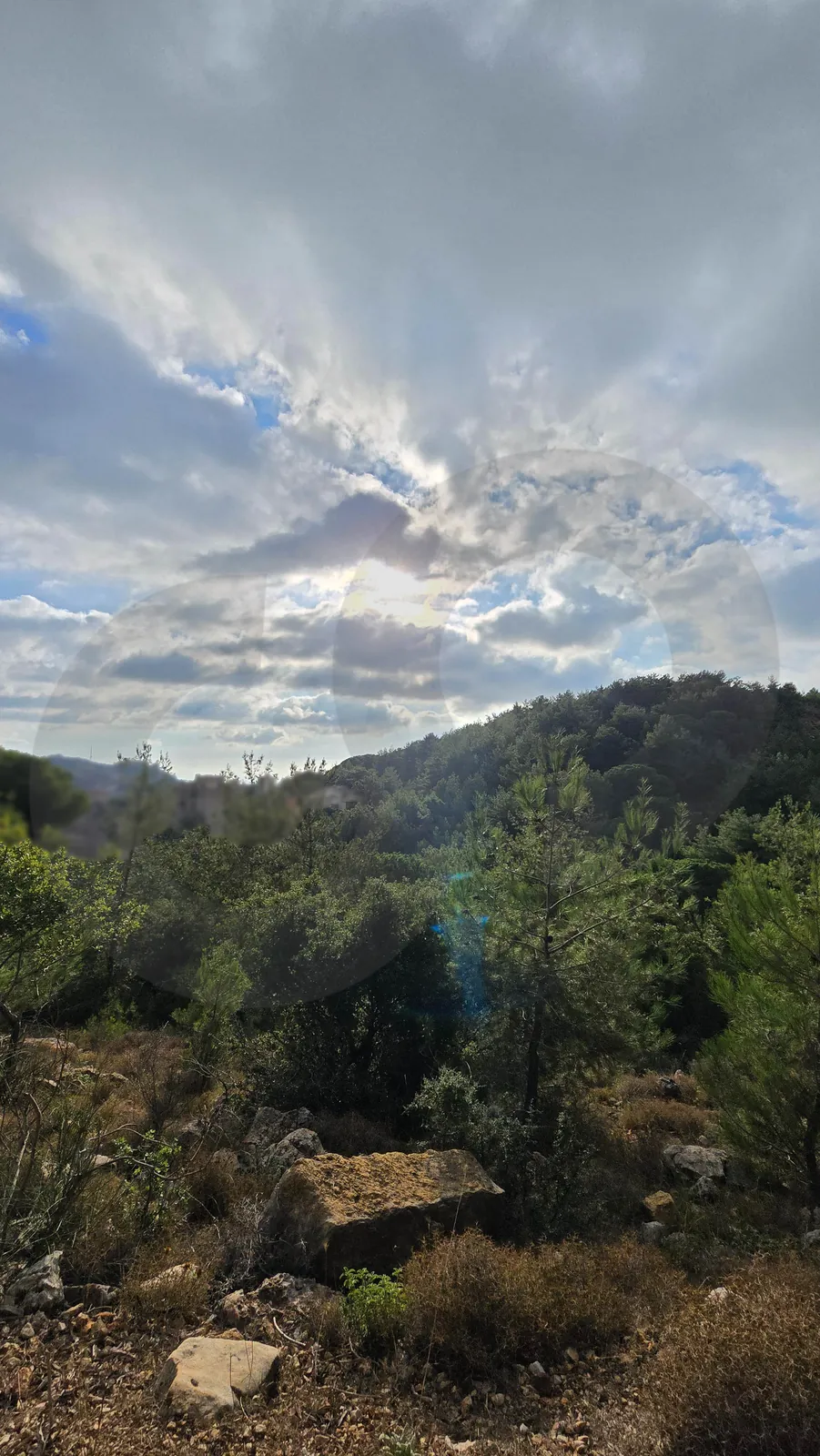 Land for sale/Unobstructed Mountain View/Suitable for a Villa or Townhouse /SOUK EL GHARB-ALEY — الصورة 2