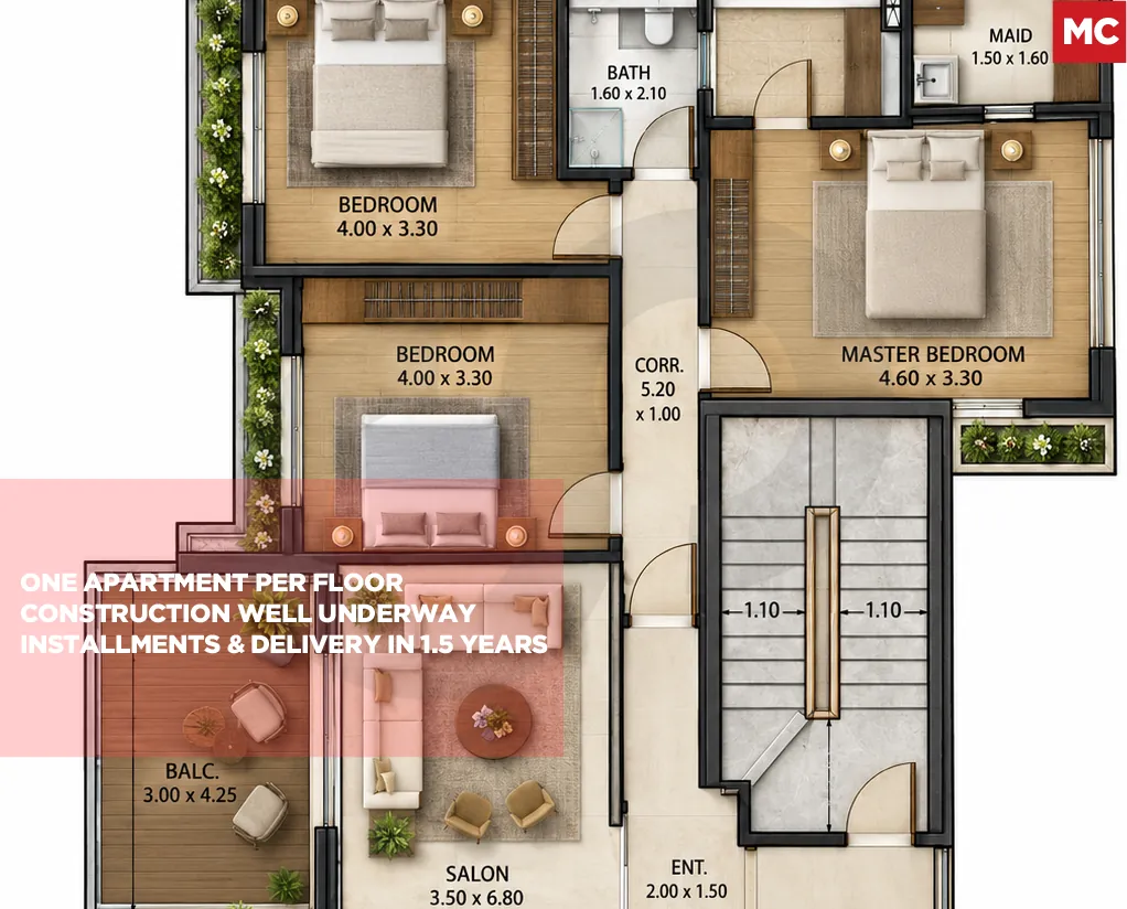 Under construction Apartment/50% Down Payment/Delivery in 1.5 Years/MAR ELIAS-BEIRUT