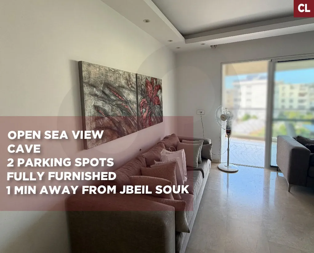 180 sqm fully furnished/open sea view/ easy access to the city/jbeil