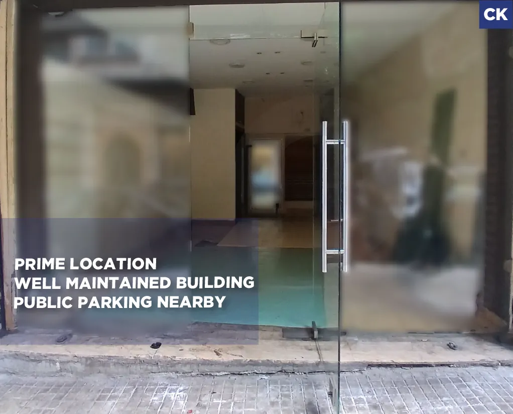 Shop for rent/Prime location /Well maintained building/TABARIS-BEIRUT