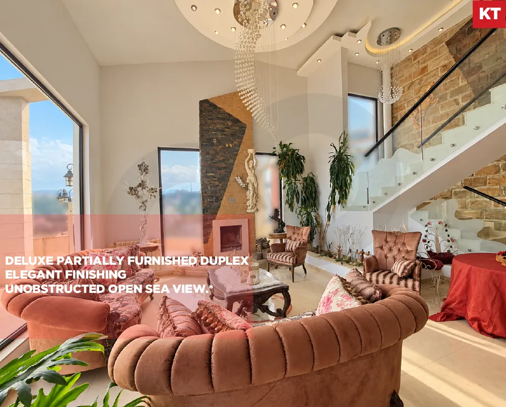Duplex Apartment for Sale/Partially furnished/Deluxe finishing/MAZRAAT YAHOUCH-METN