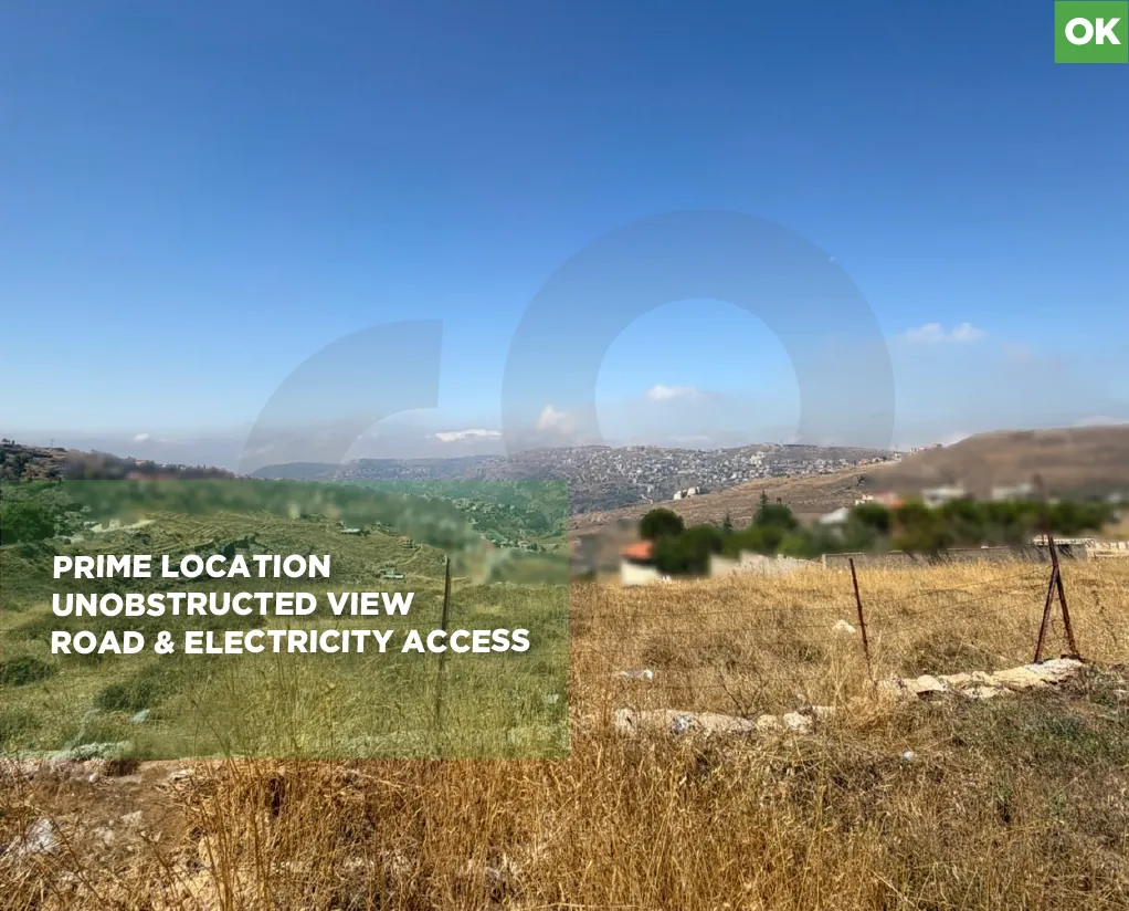 Land for sale/Prime Location/Calm area/Panoramic Mountain View/Bedghane-ALEY